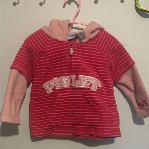 Disney Red and Pink Piglet Hoodie - Picture 1 of 4